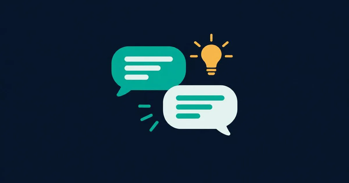 Illustration of descriptive labels attached to a chat ad